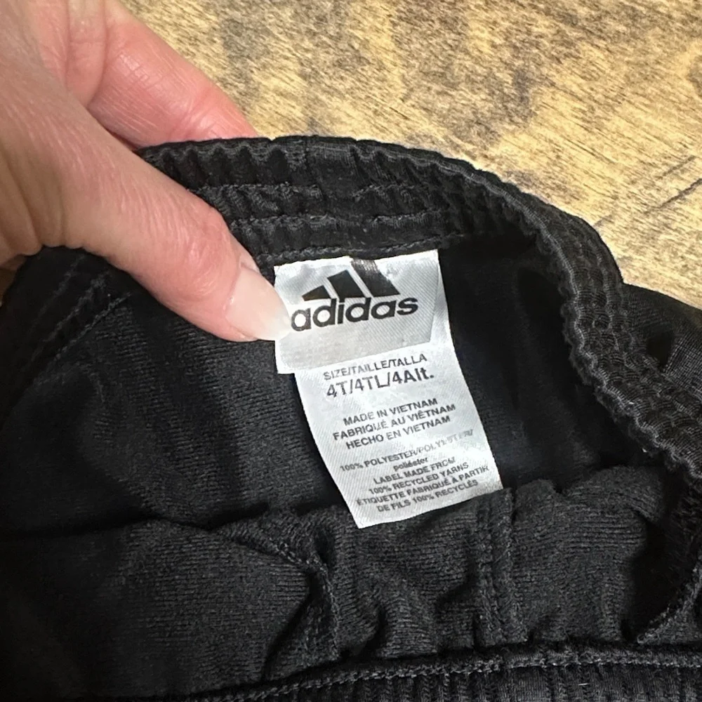 Adidas Toddler 3 Stripe Warm Up Joggers, Size 4T, EUC